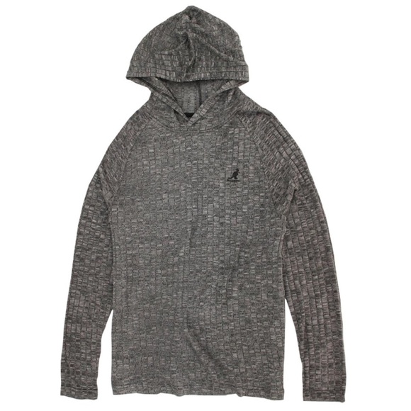 KANGOL Ribbed Sweater Knit Hoodie - Picture 1 of 6